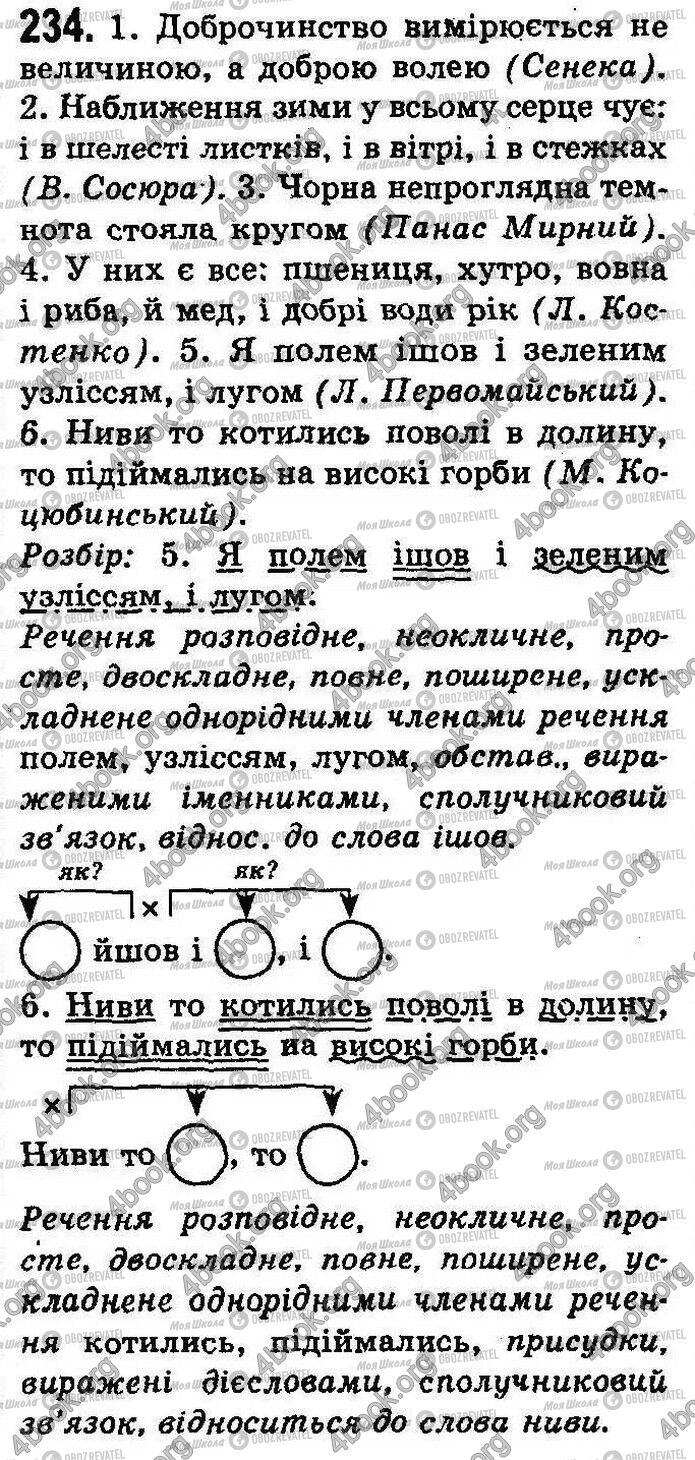 ГДЗ Укр мова 8 класс страница 234